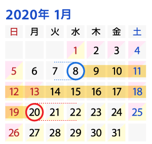 国内出力日程カレンダー